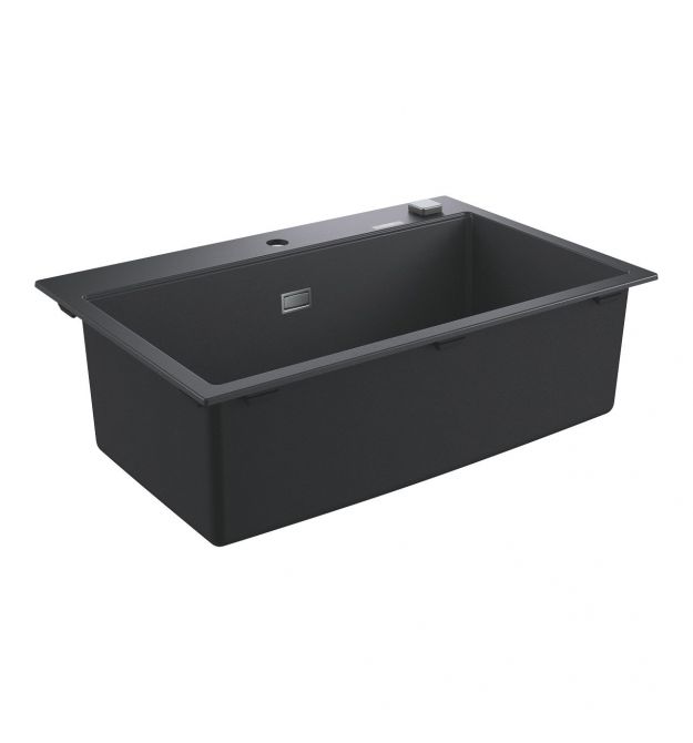 Grohe Мойка кухонная K700, гранит, прямоуг., без крыла, 780x510x220мм, чаша - 1, врезная, черный гранит
