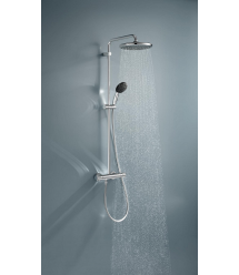 Grohe Душевая система Vitalio Start System 250 со смесителем-термостатом для душа, верхний душ, лейка, крепл. - на стойке, хром