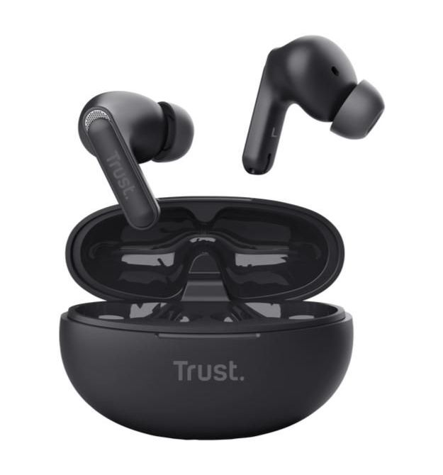 Trust Наушники TWS Yavi Earbuds BT 5.3, ENC, SBC, Mic, Черый