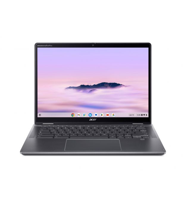 Acer Ноутбук Chromebook Plus Spin 514 CP514-4HN 14" WUXGA IPS Touch, Intel 3-100U, 8GB, F256GB, UMA, ChromeOS, серый