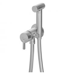 Deante Смеситель для биде Silia, с гигиеническим душем, матовая сталь