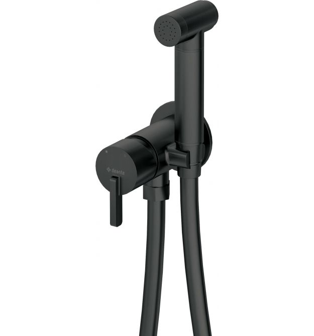Deante Смеситель для биде Silia, с гигиеническим душем, черный