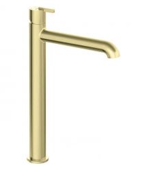 Deante Смеситель для раковины Silia, дл. излива - 185мм, неповоротный, 1 рычаг, брашованое золото