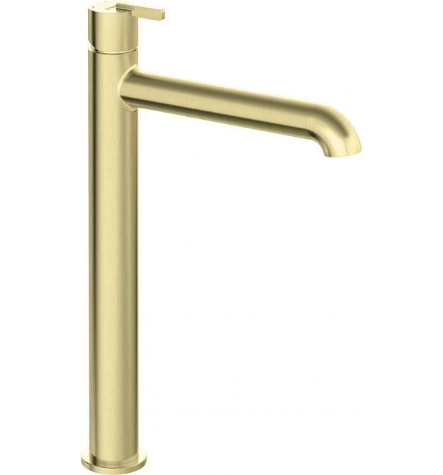 Deante Смеситель для раковины Silia, дл. излива - 185мм, неповоротный, 1 рычаг, брашованое золото