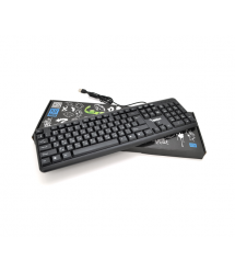 Клавіатура USB Merlion KB-Zero, довжина кабелю 135см, (Eng - Укр - Рус), (460х158х33 мм) Black, 104к, Q20