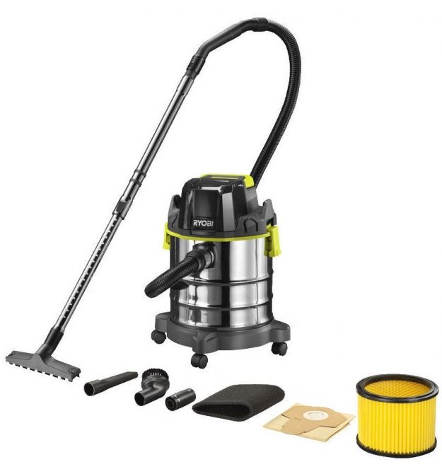 Ryobi Пылесос аккумуляторный профессиональный ONE+ R18WDV-0 18В 82Вт 11.4кПа контейнер 18л 4.7кг (без АКБ и ЗУ)