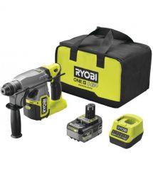 Ryobi Перфоратор аккумуляторный RSDS18X-1C40S, SDS-plus, ONE+ 18В НР, акб 1х4А•ч, 4Дж, 4 режима, 3.2кг