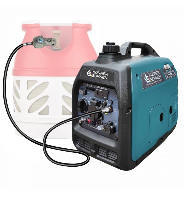Könner & Söhnen Генератор газово-бензиновый инверторный KS 3100iG S, 230В, 3.1кВт, ручной запуск, 22кг