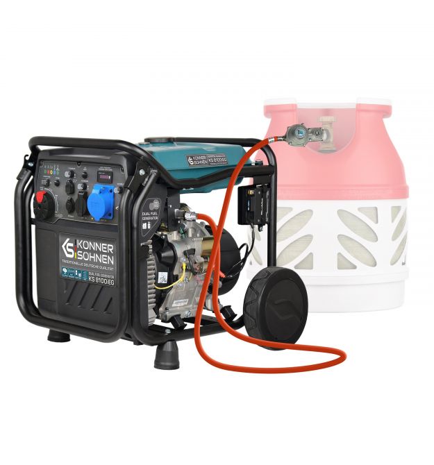 Könner & Söhnen Генератор газо-бензиновый инверторный KS8100IEG, 230В, 8.5кВт, электростартер, 68кг