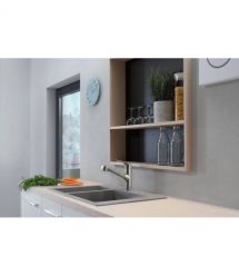 Hansgrohe Смеситель для кухни Focus M42, дл.излива - 225мм, вытяжной, 1 рычаг, KM150, сталь