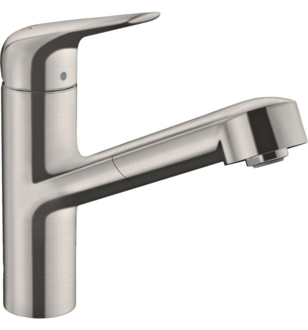 Hansgrohe Смеситель для кухни Focus M42, дл.излива - 225мм, вытяжной, 1 рычаг, KM150sBox, сталь