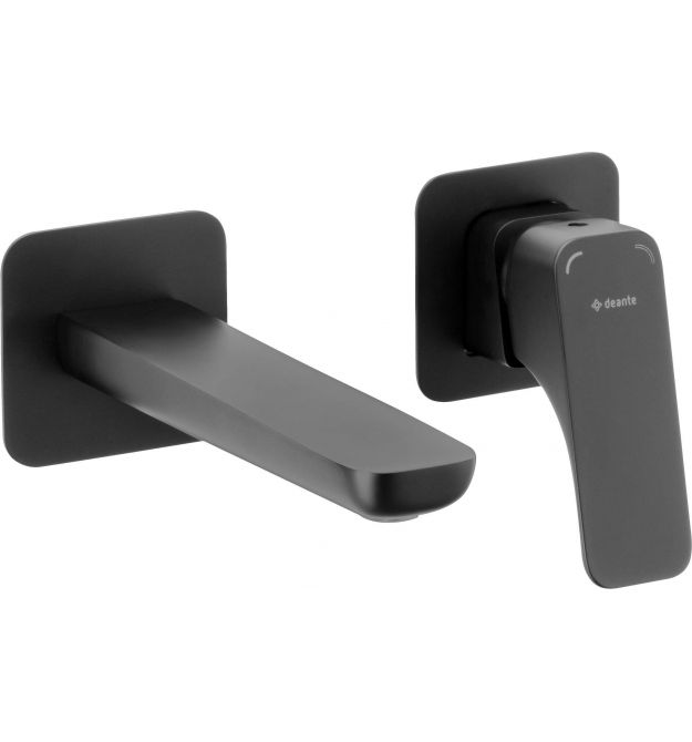 Deante Смеситель для раковины Hiacynt, скрытого монтажа, дл. излива - 182мм, 1 рычаг, черный