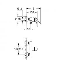 Grohe Смеситель для душа Swift 1 рычаг, хром