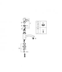 Grohe Смеситель для кухни Swift дл.излива - 227мм, поворотный, 1 рычаг, хром
