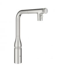Grohe Смеситель для кухни Accent Smart Control, дл.излива - 201мм, поворотный/вытяжной, вентиль/кнопка, супер сталь