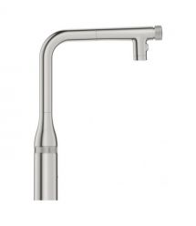 Grohe Смеситель для кухни Accent Smart Control, дл.излива - 201мм, поворотный/вытяжной, вентиль/кнопка, супер сталь