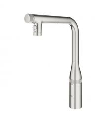 Grohe Смеситель для кухни Accent Smart Control, дл.излива - 201мм, поворотный/вытяжной, вентиль/кнопка, супер сталь