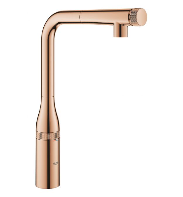 Grohe Смеситель для кухни Essence Smart Control, дл.излива - 199мм, поворотный/вытяжной, вентиль/кнопка, теплый закат