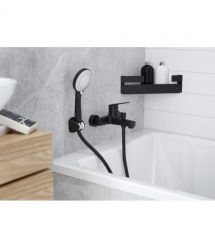 Deante Смеситель для ванны Jasmin, дл. излива - 150мм, неповоротный, 1 рычаг, черный