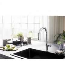 Hansgrohe Смеситель для кухни Hansgrohe Aqittura M91, дл.излива - 240мм, вытяжной, 1 рычаг, FilterSystem 210, хром