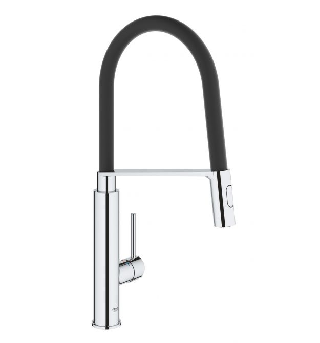 Grohe Смеситель для кухни Viamo, дл.излива - 235мм, поворотный/гибкий, 1рычаг, хром