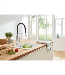 Grohe Смеситель для кухни Viamo, дл.излива - 235мм, поворотный/гибкий, 1рычаг, хром