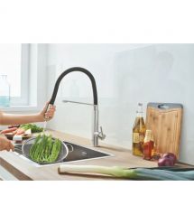 Grohe Смеситель для кухни Viamo, дл.излива - 235мм, поворотный/гибкий, 1рычаг, хром