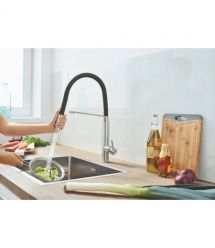Grohe Смеситель для кухни Viamo, дл.излива - 235мм, поворотный/гибкий, 1рычаг, хром