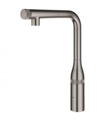 Grohe Смеситель для кухни Essence Smart Control, дл.излива - 199мм, поворотный/вытяжной, вентиль/кнопка, матовый графит