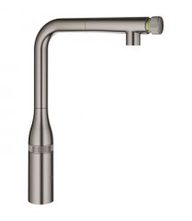 Grohe Смеситель для кухни Essence Smart Control, дл.излива - 199мм, поворотный/вытяжной, вентиль/кнопка, матовый графит