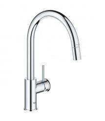 Grohe Смеситель для кухни BauClassic, дл.излива - 215мм, поворотный, 1рычаг, хром