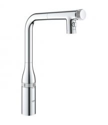 Grohe Смеситель для кухни Accent Smart Control, дл.излива - 201мм, поворотный/вытяжной, вентиль/кнопка, хром