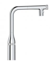 Grohe Смеситель для кухни Accent Smart Control, дл.излива - 201мм, поворотный/вытяжной, вентиль/кнопка, хром