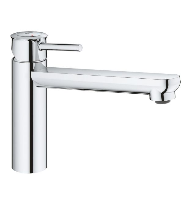 Grohe Смеситель для кухни BauClassic, дл.излива - 222мм, поворотный, 1рычаг, хром