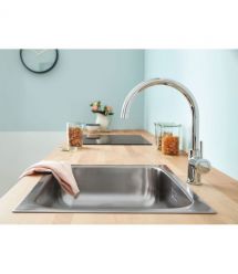 Grohe Смеситель для кухни BauClassic, дл.излива - 223мм, поворотный, 1рычаг, хром