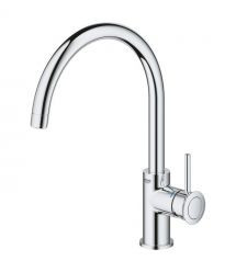 Grohe Смеситель для кухни BauClassic, дл.излива - 223мм, поворотный, 1рычаг, хром