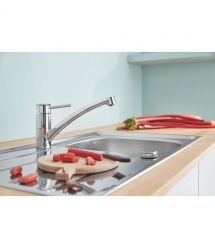 Grohe Смеситель для кухни BauClassic, дл.излива - 231мм, поворотный, 1рычаг, хром