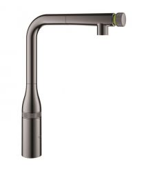 Grohe Смеситель для кухни Essence Smart Control, дл.излива - 199мм, поворотный/вытяжной, вентиль/кнопка, графит