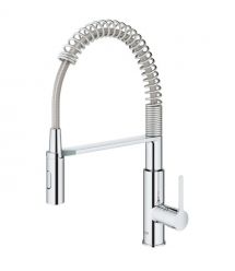 Grohe Смеситель для кухни Via Cosmo, дл.излива - 236мм, поворотный/гибкий, 1рычаг, хром
