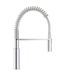 Grohe Смеситель для кухни Via Cosmo, дл.излива - 236мм, поворотный/гибкий, 1рычаг, хром