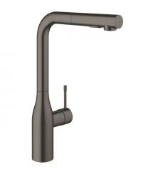 Grohe Смеситель для кухни Essence, дл.излива - 204мм, поворотный/вытяжной, 1рычаг, матовый графит