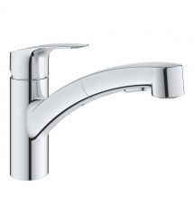 Grohe Смеситель для кухни Via, дл.излива - 227мм, поворотный/вытяжной, 1рычаг, хром
