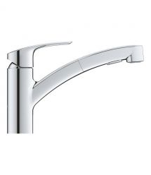 Grohe Смеситель для кухни Via, дл.излива - 227мм, поворотный/вытяжной, 1рычаг, хром