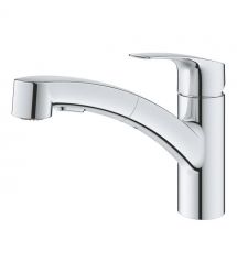 Grohe Смеситель для кухни Via, дл.излива - 227мм, поворотный/вытяжной, 1рычаг, хром