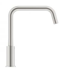 Grohe Смеситель для кухни Via, дл.излива - 228мм, поворотный, 1рычаг, супер сталь