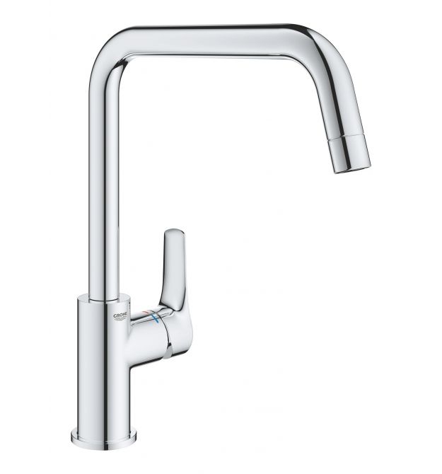 Grohe Смеситель для кухни Via, дл.излива - 228мм, поворотный, 1рычаг, хром