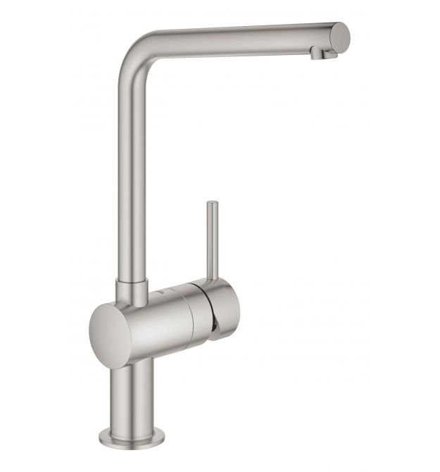 Grohe Смеситель для кухни Vento, дл.излива - 210мм, поворотный, 1рычаг, супер сталь