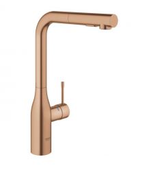 Grohe Смеситель для кухни Essence, дл.излива - 204мм, поворотный/вытяжной, 1рычаг, матовый теплый закат