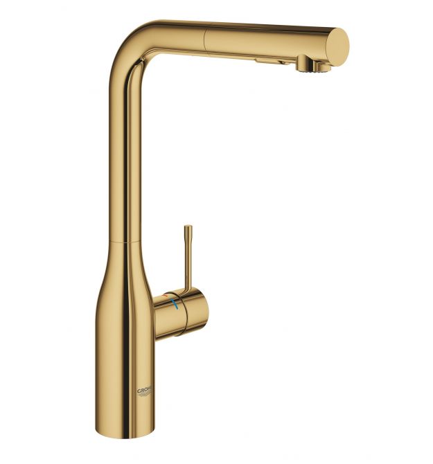 Grohe Смеситель для кухни Essence, дл.излива - 204мм, поворотный/вытяжной, 1рычаг, матовый теплый закат