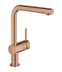 Grohe Смеситель для кухни Minta, дл.излива - 223мм, поворотный/вытяжной, 1рычаг, теплый закат